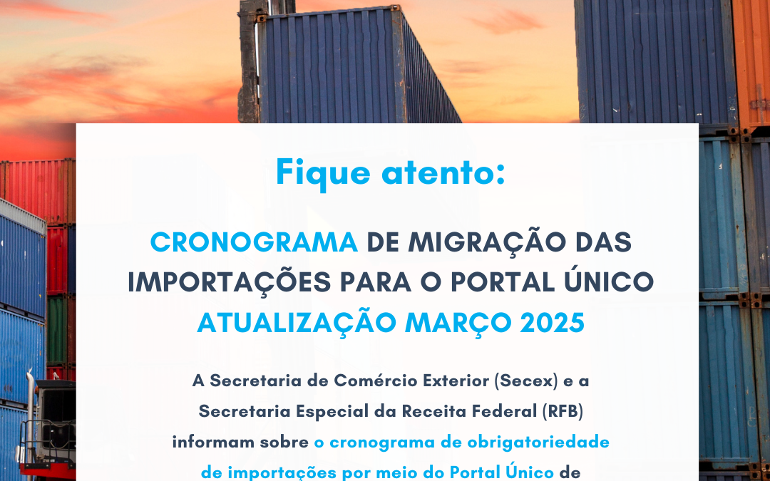 DUIMP – Atualização Março/2025 – Cronograma de migração das importações