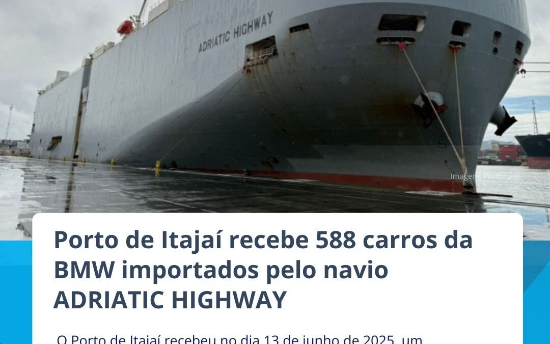 Notícias: Porto de Itajaí recebe 588 carros da BMW importados pelo navio ADRIATIC HIGHWAY