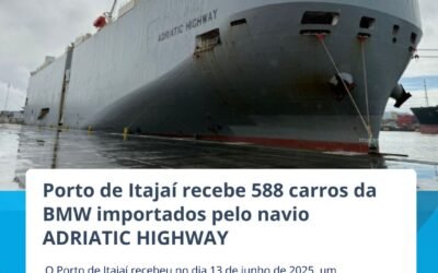 Notícias: Porto de Itajaí recebe 588 carros da BMW importados pelo navio ADRIATIC HIGHWAY